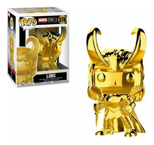 Figura De Acción  Loki Ms10  Gold Chrome 33435 De Funko Pop!