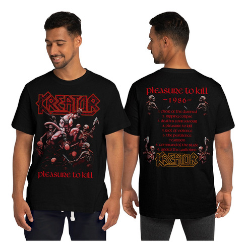 Polera Estampada 3d Kreator 325 Pleasure To Kill