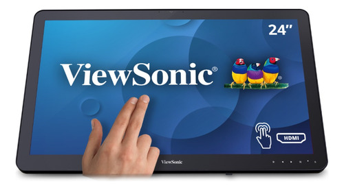 Monitor Táctil Viewsonic Td2430-1080 24  Con Hdmi, Dp Y Vga