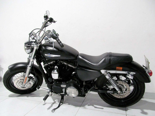 Imagem 6 de 10 de Harley Davidson Xl 1200 Custom Cb 2015 Preta Fosca