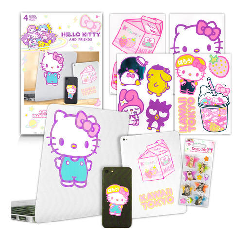 Calcomana De Hello Kitty  Paquete Con 11 Calcomanas Surtidas