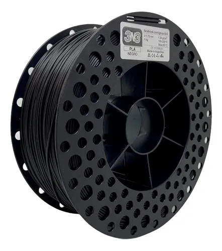 comprar 3n3 PLA Filamento 3D de 1.75mm 500g Color Negro