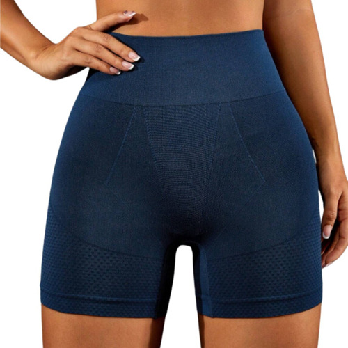 Short De Dama Deportiva Azul Oscuro Yoga Gym