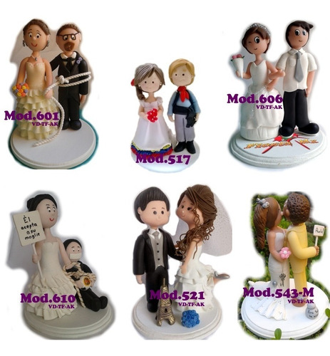 Cake Toppers Novios Personalizados Boda Figuras Para Pastel