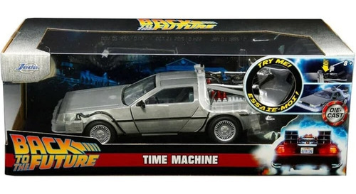 Delorean Carro Volver Al Futuro Parte 1 Con Luz Jada 1:24 Color Gris