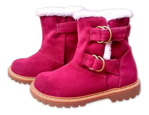 Botas Peluche Para Niña En Vinotinto Cuotas interés