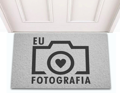 Tapete Capacho Eu Amo Fotografia  