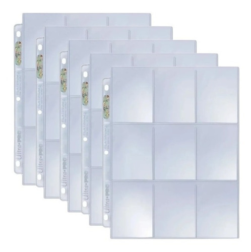 Imagen 1 de 6 de 5 Hojas Micas Ultra Pro 9 Espacios Tarjetas Yugioh Pokemon