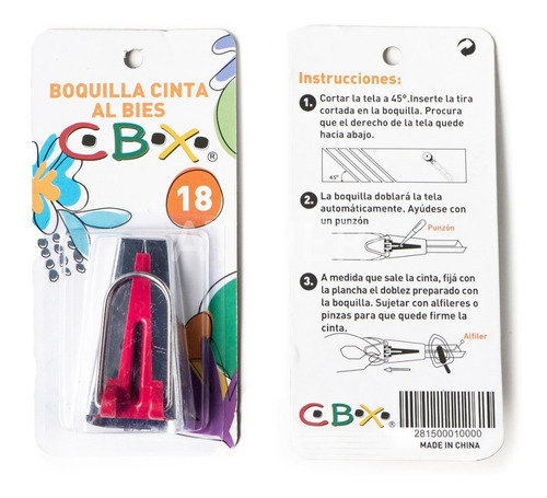 Imagen 7 de 10 de Guía O Boquilla Para Cinta Al Bies Cbx N° 18