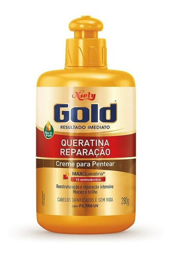 Niely Gold Creme Para Pentear Queratina Reparação