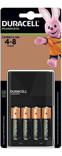 Imagem 2 de 9 de Carregador Bivolt + 4 Pilha Aa Recarregável 2500mah Duracell