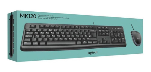 Kit Teclado Y Mouse Con Cable Mk120 Logi