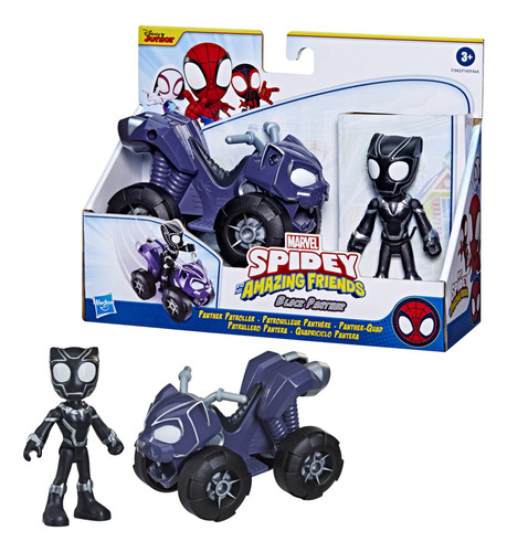 Figura Spidey And His Amazing Friends 10cm Con Vehículo Ub