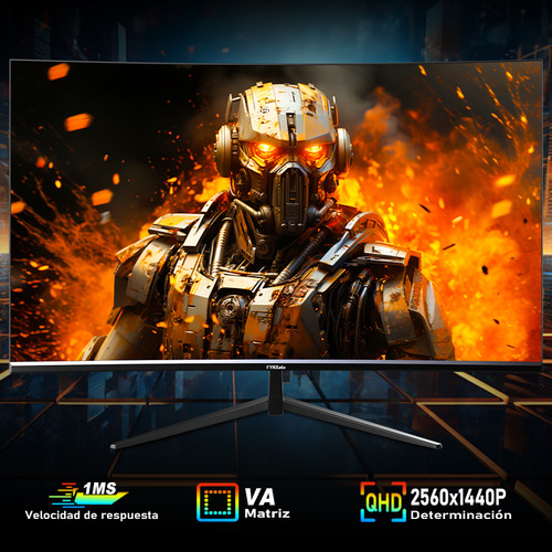 Monitor Gamer Curvo Fyhxele 27" 2K Qhd lcd 165Hz 1ms Hdmi/dp FreeSync Negro 127V