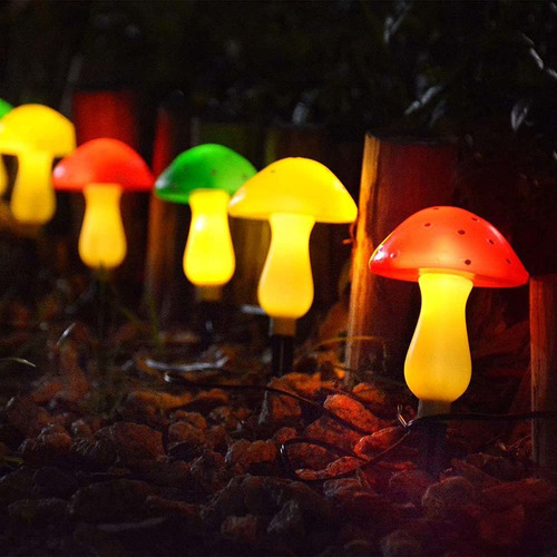 Luces Solares De Hongos Para Jardín Al Aire Libre (6 Lámpara