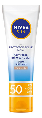 Nivea Protector Facial Sun Control De Brillo Formato Crema Tono Medio 50 Ml Unidad