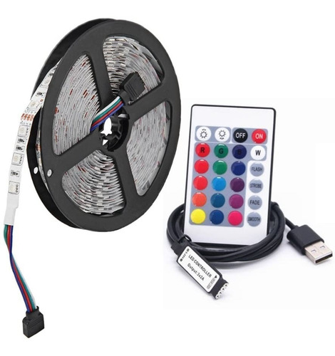 Tira Led Rgb 5050, Conexion Usb 2mts - Tv Smart - Pc-tunning