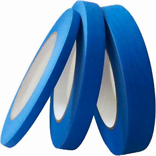 Cinta De Pintor Azul 1/4 1/2 3/4 X 60 Yardas, Paquete De