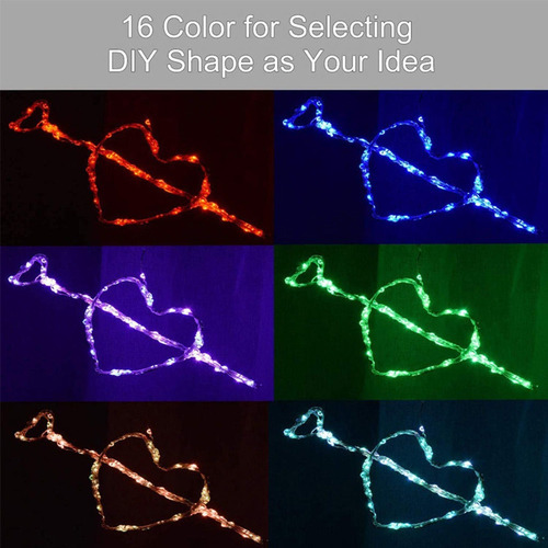 16 Colores Que Cambian De Hadas Del Usb 10m Cadena Luz De