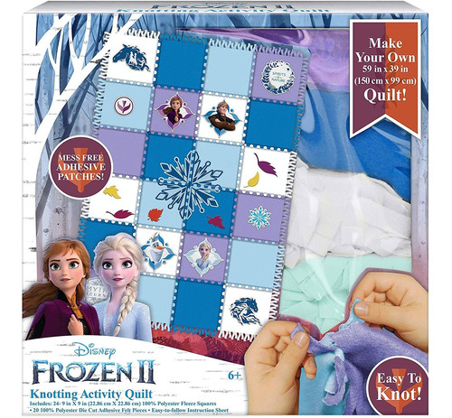 Frozen  Quilt Crafting Knot Quilt Kit Para Niños