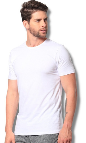 Camiseta Masculina 100% Algodão Básica Camisa Atacado 30.1 