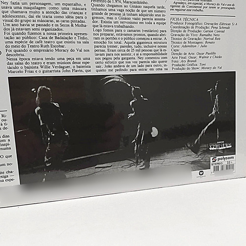 Lp Vinil Secos E Molhados Ao Vivo No Maracanãzinho Lacrado