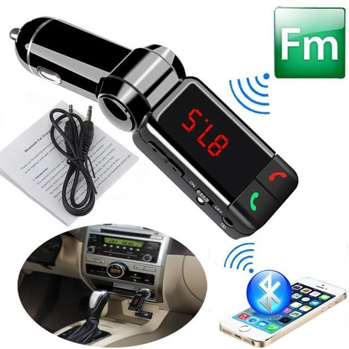 Transmisor Fm Bluetooth Carro Mp3 Usb Manos Libres Universal