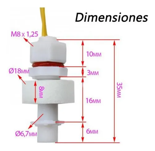 Kit Controlador De Nivel Xh-m203 + 2 Boya Sensor Vertical