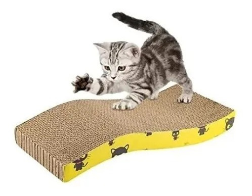 Imagen 2 de 3 de Rascador Gatos Cartón Corrugado + Sobre Catnip Hierba Gatera