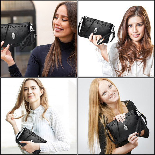 Bandoleros Gótico Tipo Sobre Bolso De Calavera Punk , Mujer Negro Bolso Bandolera Mujer,bags,bolsa Antirrobo Mujer,bolsas Mujer,croosboddy Mujer,bolsa Dama Crossbody,crossbody,bolsos Níquel Negro