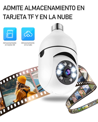 6pcs Cámara De Seguridad Wifi De 360° Visión Nocturna Alarma