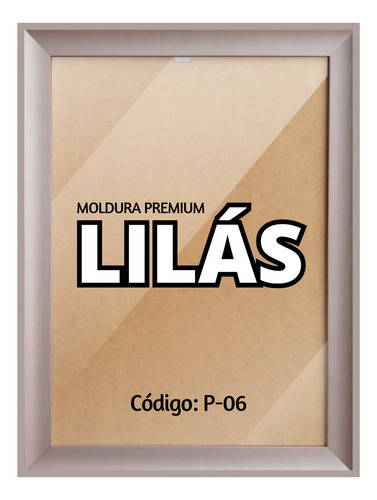 Moldura Premium Tamanho 40x50 C/ Vidro Parede Cor Lilás