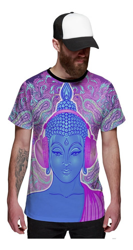 Imagem 1 de 2 de Camiseta Psicodélico Buda Dj Efeito Alucinógeno