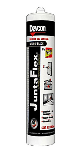 Silicon Uso General Negro Junta Flex By Qualtex 280ml Devcon