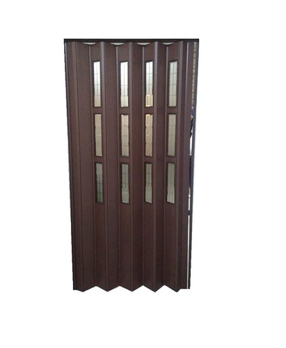 Puerta Plegadiza De Madera Medio Vidrio 15mm 0,65x2 Plegable