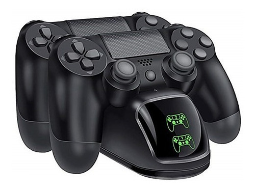Base Cargador 2 Joystick Ps4 Slim & Pro Display Digital Leds