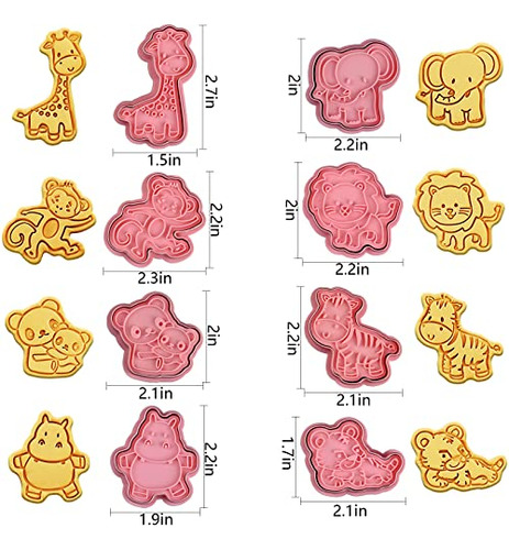 Juego De Cortadores De Galletas Con Sellos De Émbolo Con For