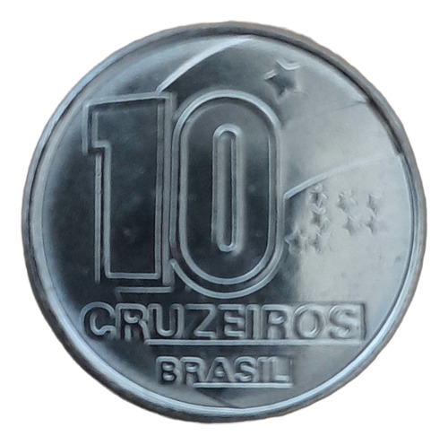 Moeda Fc 10 Cruzeiros 1991 Seringueiro Aço Inoxidável Brasil