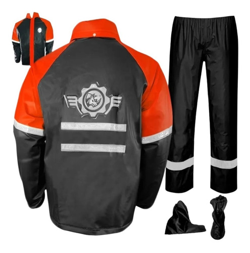 Conjunto Impermeable 4 Piezas En Pvc Calibre 18, Resortado.