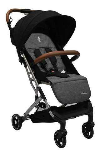 Cochecito de paseo Premium Baby Sevilla gris/negro con chasis color plateado