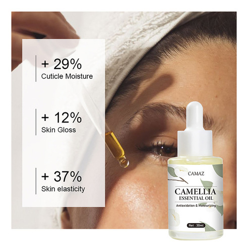 Óleo De Essência De Camélia Hidrata A Pele 30ml, Clareando E