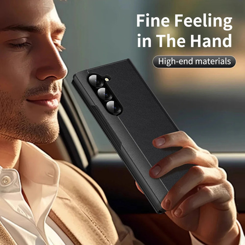 Funda De Teléfono Con Tapa Para Samsung Galaxy Z Fold 6, 5, 4, 3 Pliegues, 6 Pliegues, 5 Pliegues, 4 Pliegues, 3, 5g, Tarjetero Con Ventana Inteligent