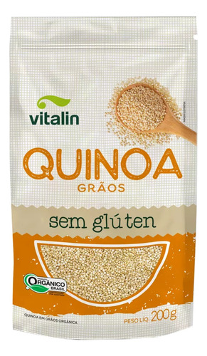 Quinoa Em Grãos Orgânica Sem Glúten Vitalin 200g