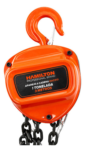 Aparejo Manual Con Cadena De 3m De 1t Hamilton Hac013