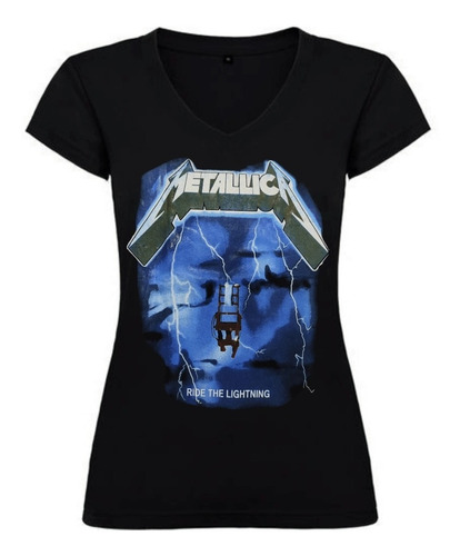 Camiseta Dama Metallica Ride The Lightning