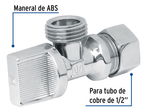 Llave Angular 1/2´´ X 1/2´´ 1/4 De Vuelta T Barr Foset 49111