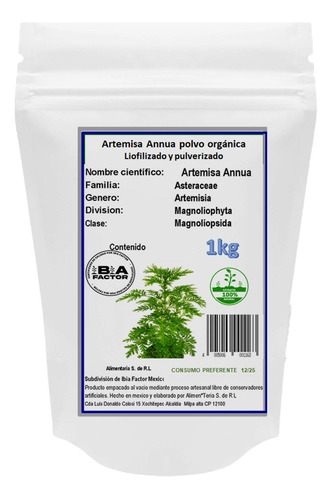 Artemisa Annua En Polvo 1kg Orgánica