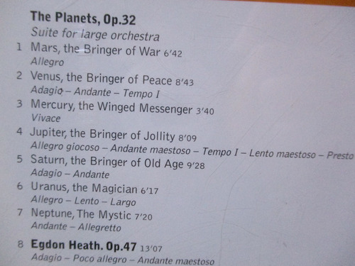 Gustav Holst - The Planets Egdon Heath - Adagio Andrew Davis