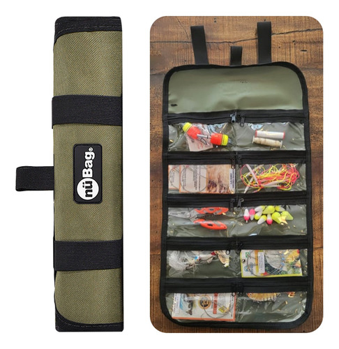 Kit Pesca Completo Com Bolsa, Porta Vara 1,2m E Estojo Anzol