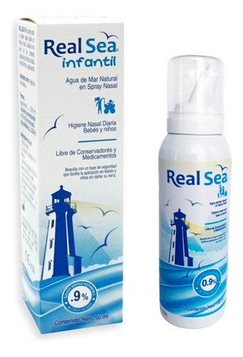 Real Sea Infantil Agua De Mar Nasal Para Niños Y Bebes 50ml